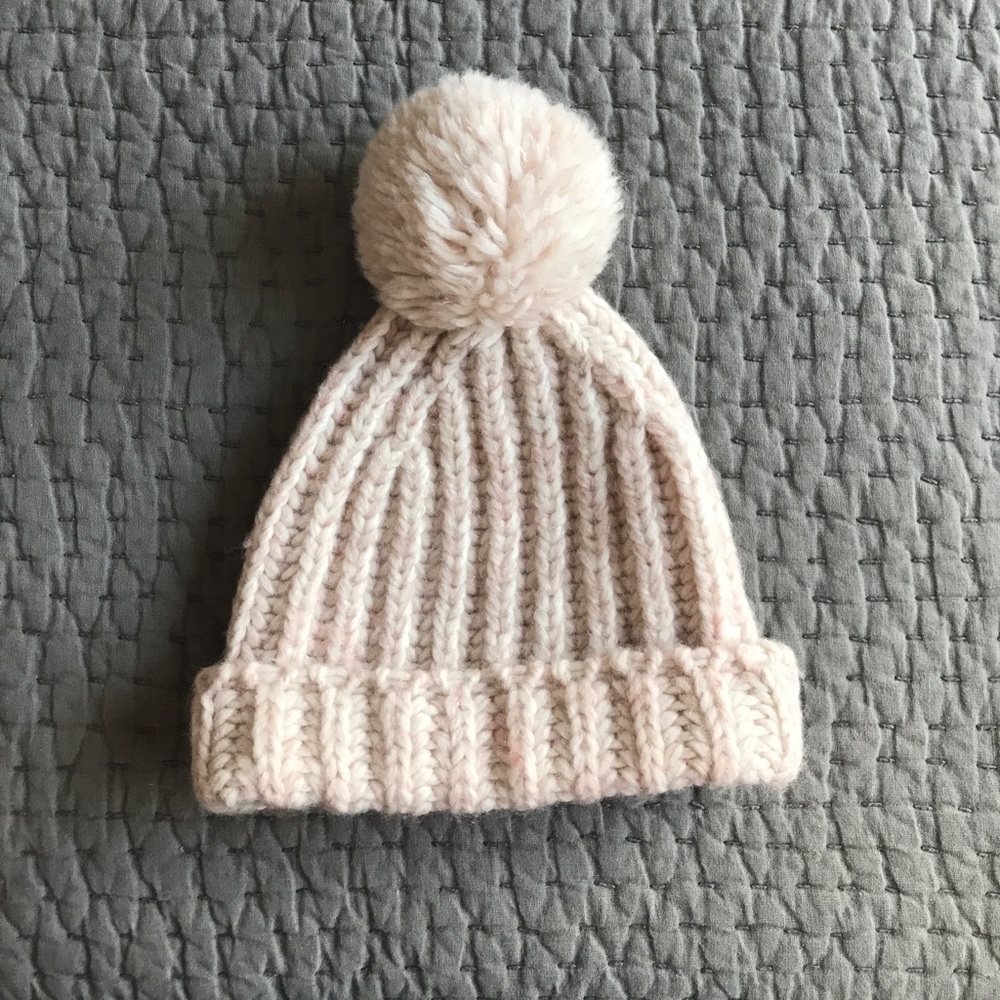 J. Crew NWT winter hat, one size, light pink